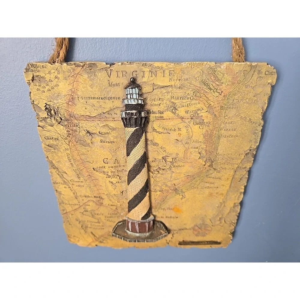 Cape‎ Hatteras NC Lighthouse Resin Wall Plaque Hanging 7.5